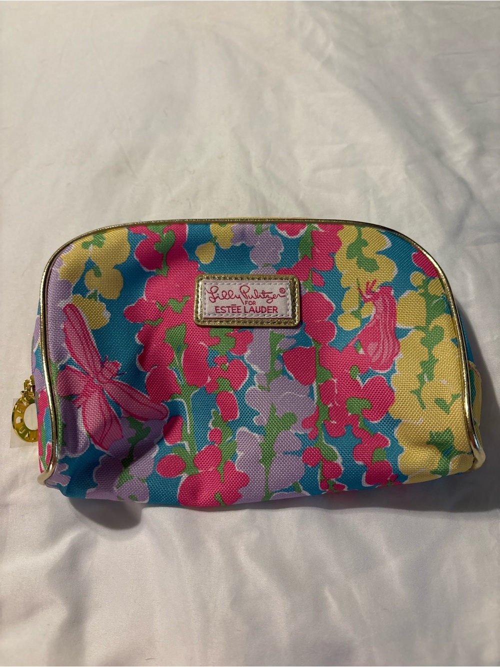 Lilly Pulitzer for Estée Lauder Floral Cosmetic Makeup Bag Travel Pouch